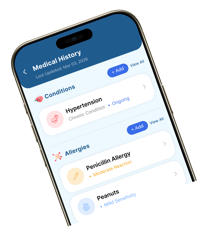 MedTech app preview on phone